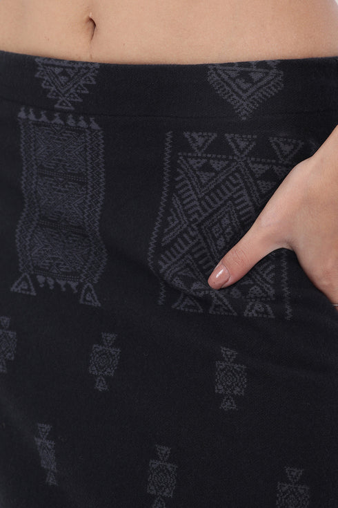 Jacquard harem pants